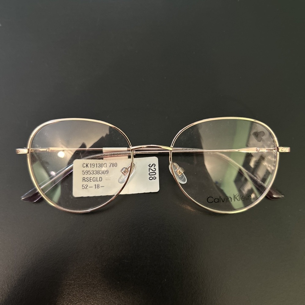 Calvin Klein CK19130 Rose Gold Eyeglass Frames Only 52-18-140 NWT
